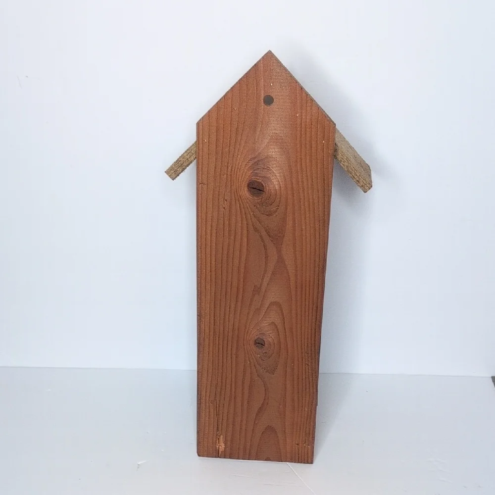 Rustic Wooden Handmade Bird Feeder Penguin With The Birds